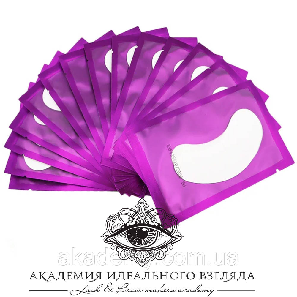 Патчи гидрогелевые разноцветные для наращивания ресниц 50шт: купить в ...