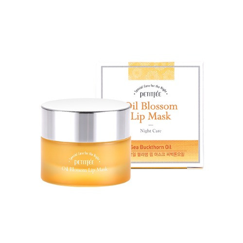 Нічна маска для губ з вітаміном Е і олією обліпихи PETITFEE Oil Blossom Lip Mask