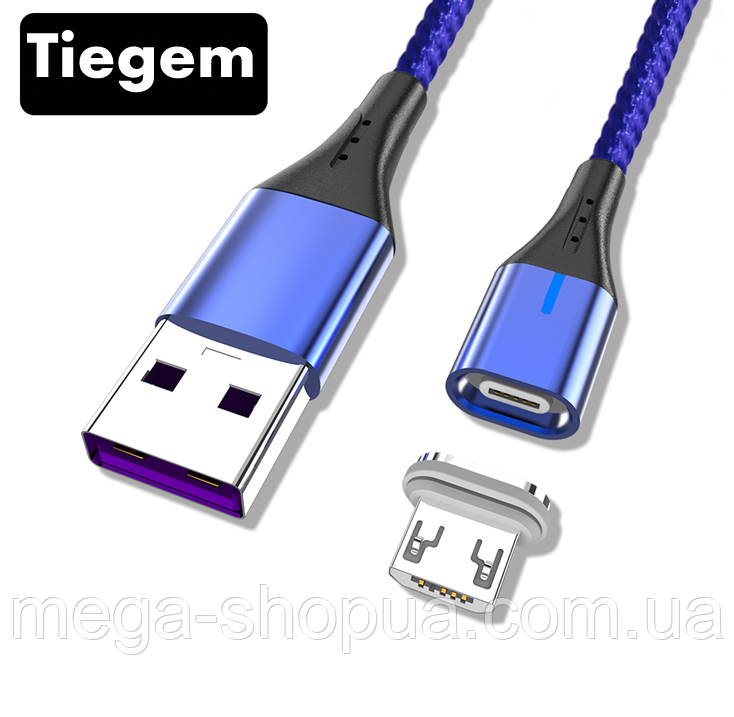 Магнітний кабель для заряджання USB - Micro USB / мікро ЮСБ шнур зарядний провід для телефону смартфона A542CW