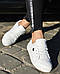 Кеди жіночі білі чорні шкіряні в стилі Lacoste 36-41 розмір, жіночі білі шкіряні кеди від виробника, фото 6