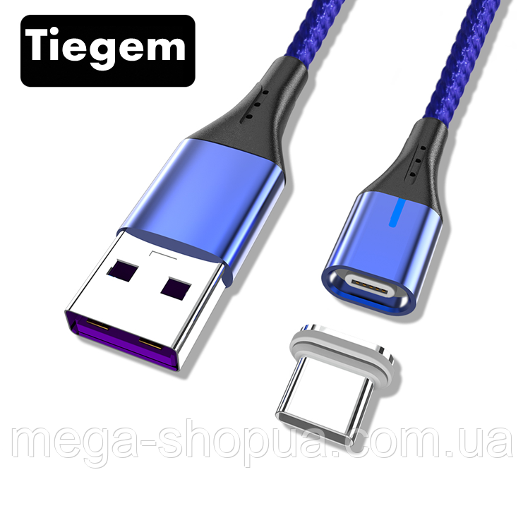 Магнітний кабель для швидкого заряджання, передачі даних USB - Type-C зарядний провід для телефону смартфона R1F, фото 1
