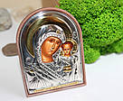 Ікона з дерева в сріблі з золотом Казанської Божої Матері, фото 2