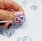 Сережки з рожевою емаллю срібло Heart, фото 5