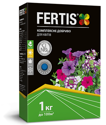 Добриво для квітів Fertis, без хлору та нітратів,1 кг, фото 1
