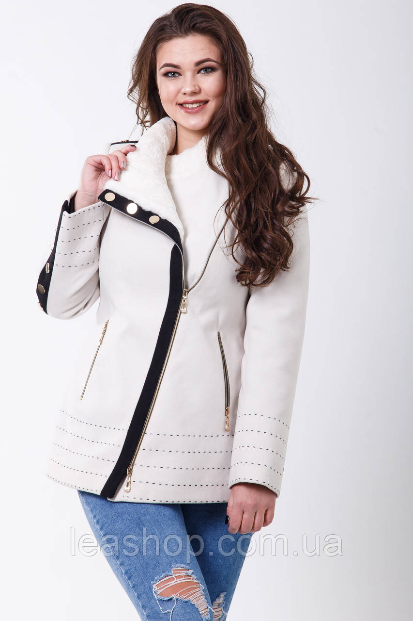 Пальто 1-077 Молоко, фото 1