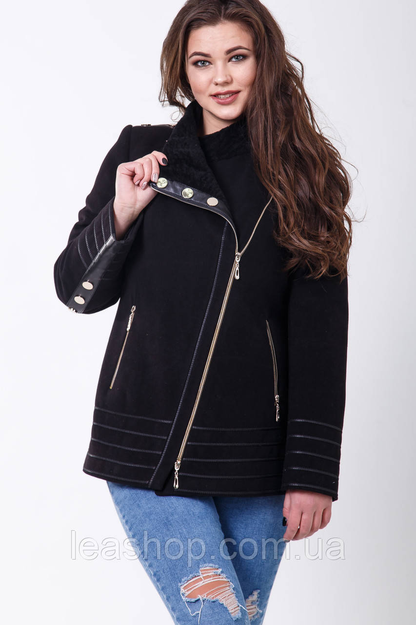 Пальто 1-077 Чорне, фото 1