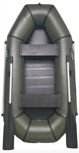 Лодка ПВХ надувна двомісна Grif boat GL-250S з фанерним дном та сланевим настилом вантажопідйомність 215 кг 650 г/м²