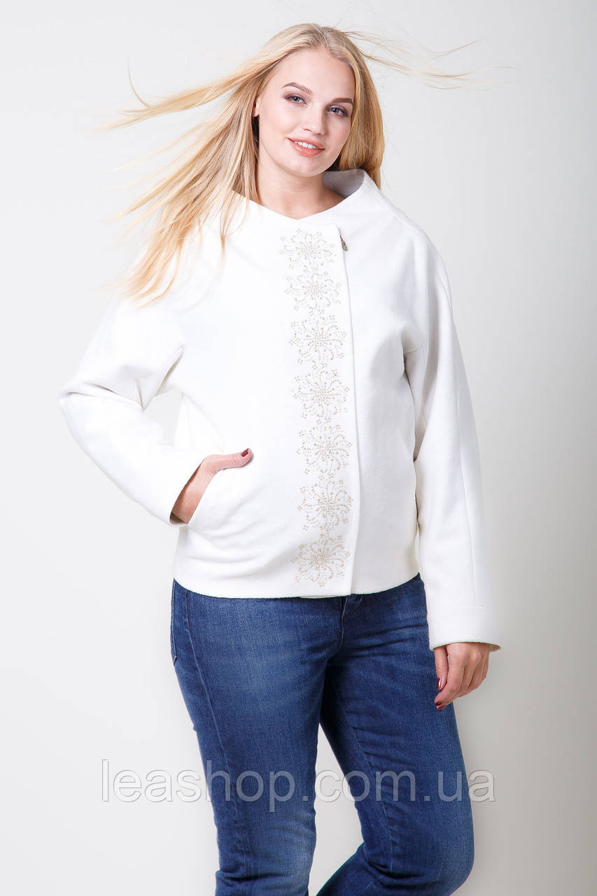 Пальто 2-348 Біле, фото 1