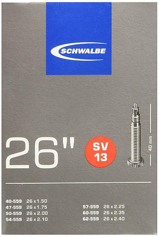 Камера Schwalbe 26" (40/62х559) SV13 40мм VM, фото 1
