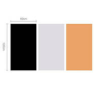 120x60 см Набір фонів для фотобокса Puluz PKT5200 (чорний, білий, жовтий), фото 4