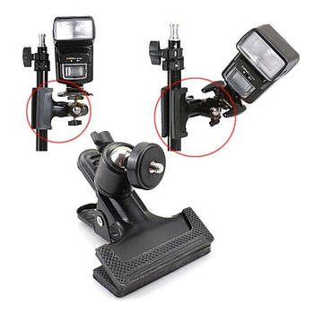 Затискач прищіпка з кульовою головкою і гвинтом 1/4" для камери, світла під час фото-, відеознімання SC-005C