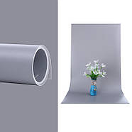 100x200 см сірий ПВХ Фон для знімання Visico PVC-1020 Grey, фото 3