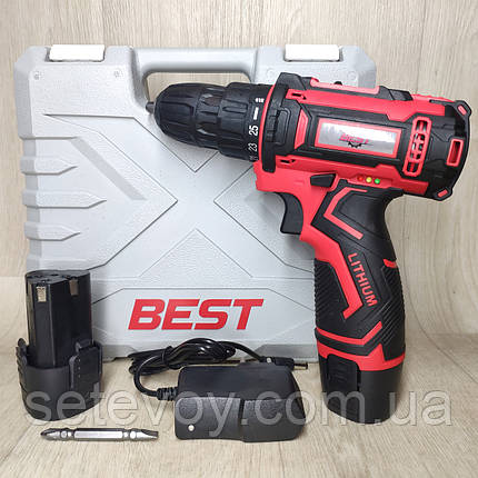 Шуруповерт акумуляторний Best ТАК-12/2 Li з індикатором заряду, фото 2