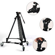 Трипод із колесами для штатива або стійки Visico WF-601 Tripod Dolly, фото 8