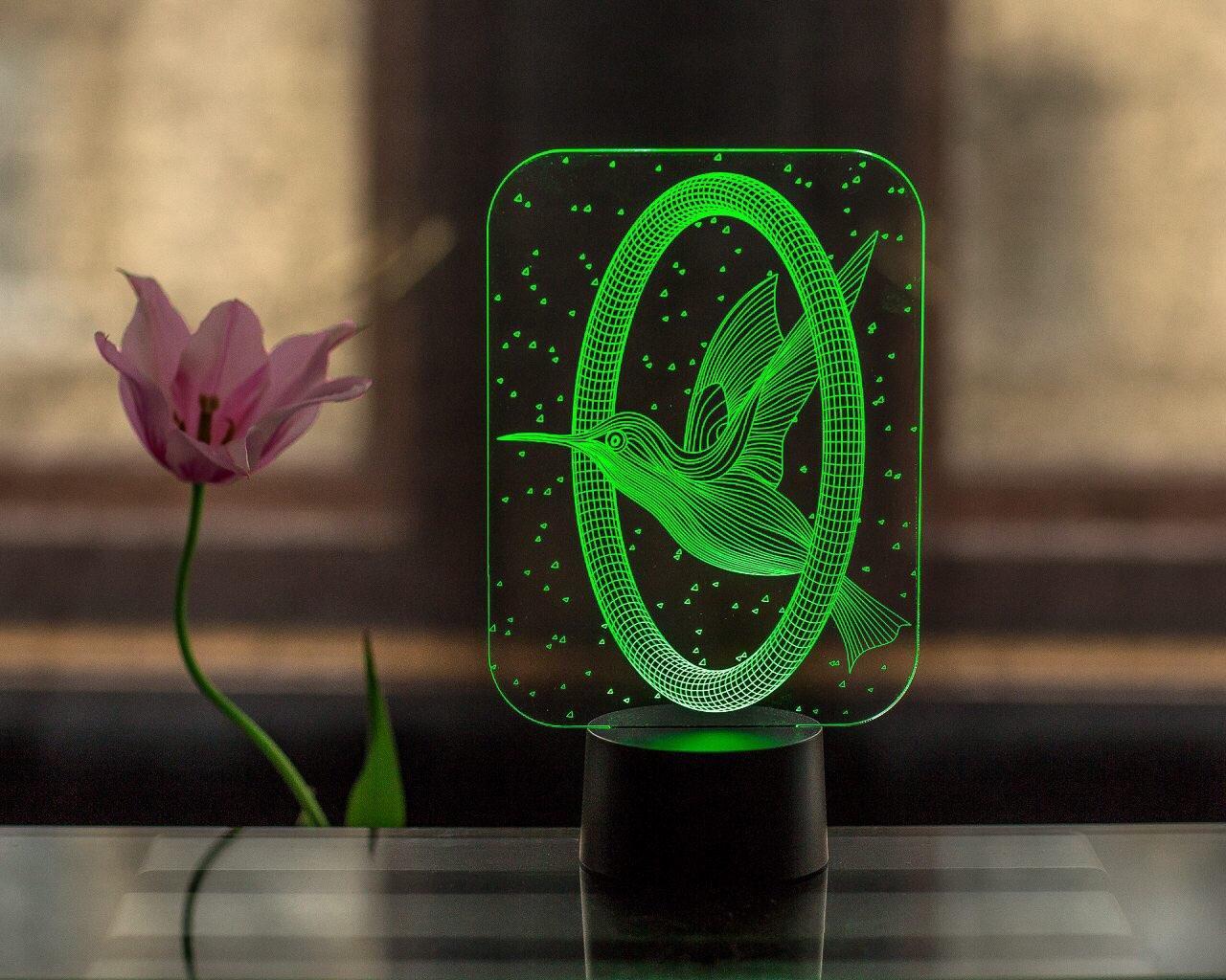 Змінна пластина для 3D світильників "Колібрі" 3DTOYSLAMP
