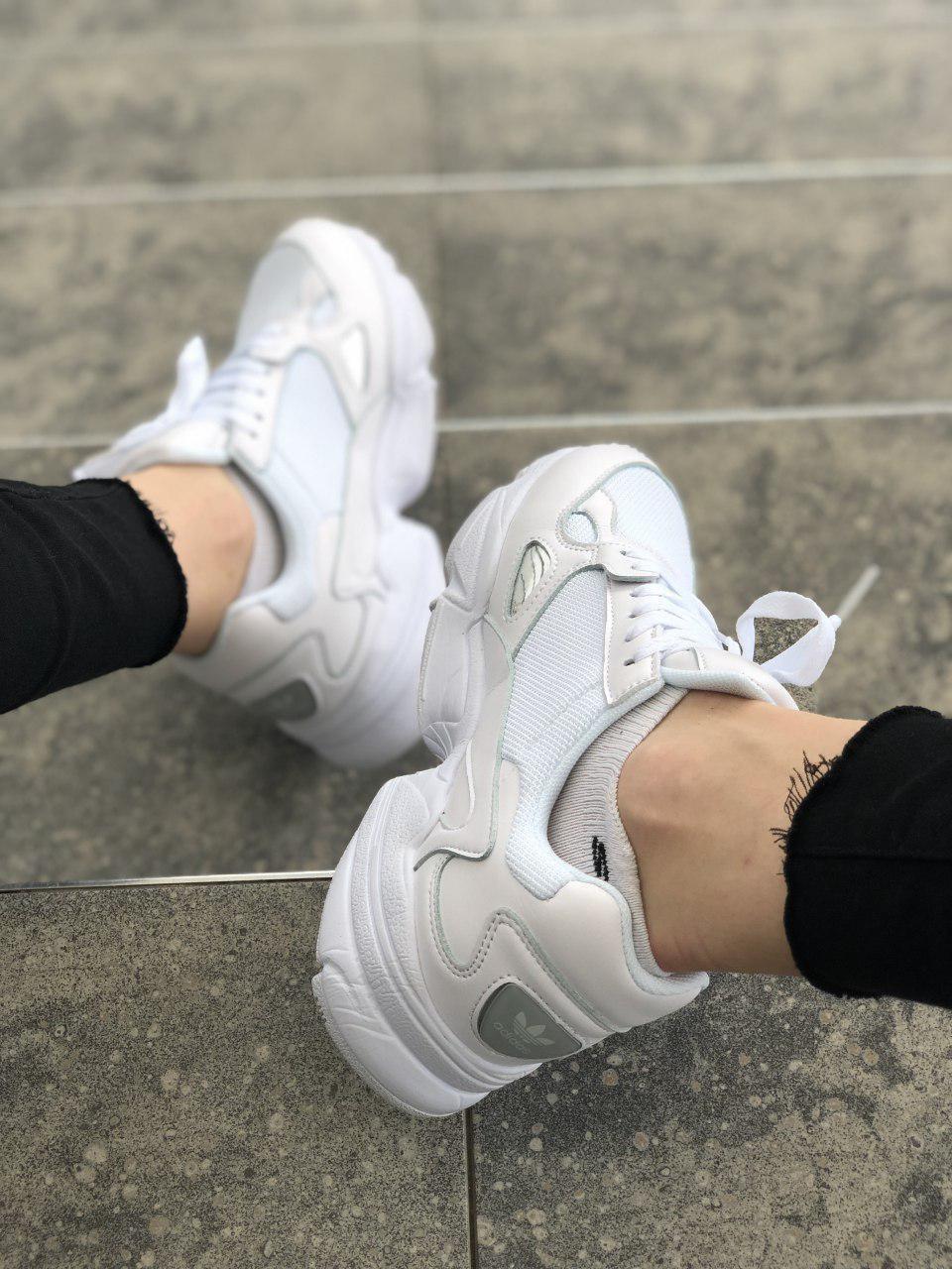 Falcon adidas triple white hotsell