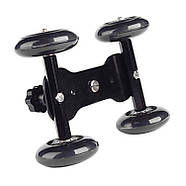 Візок для відеознімання, глайдтрек AccPro ST-07 Dolly Kit Skater black для знімання відео, Мінівізок, фото 4