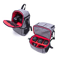 ФотоРюкзак AccPro DAC-1721R grey/red (сіро-червоний) для фото/відео, фото 7