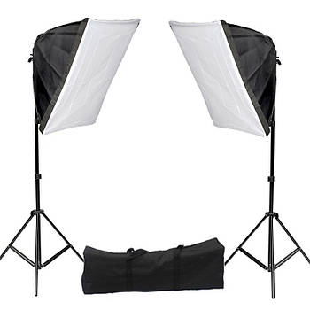 360 Вт/1800 Вт Набір постійного світла Visico FL-306 (50x70см) Double Kit для фото відеознімання