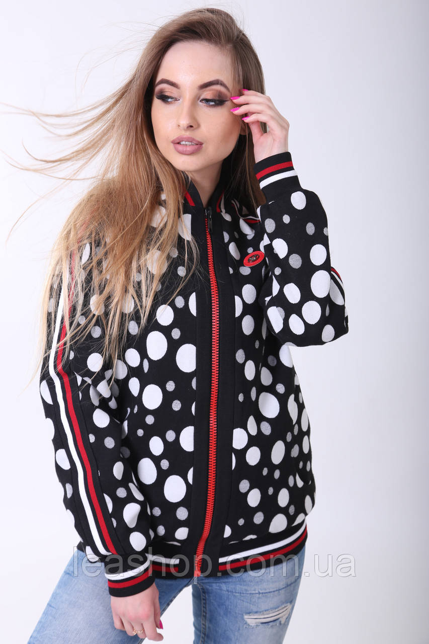 Бомбер 2-509/1 Чорний горох, фото 1