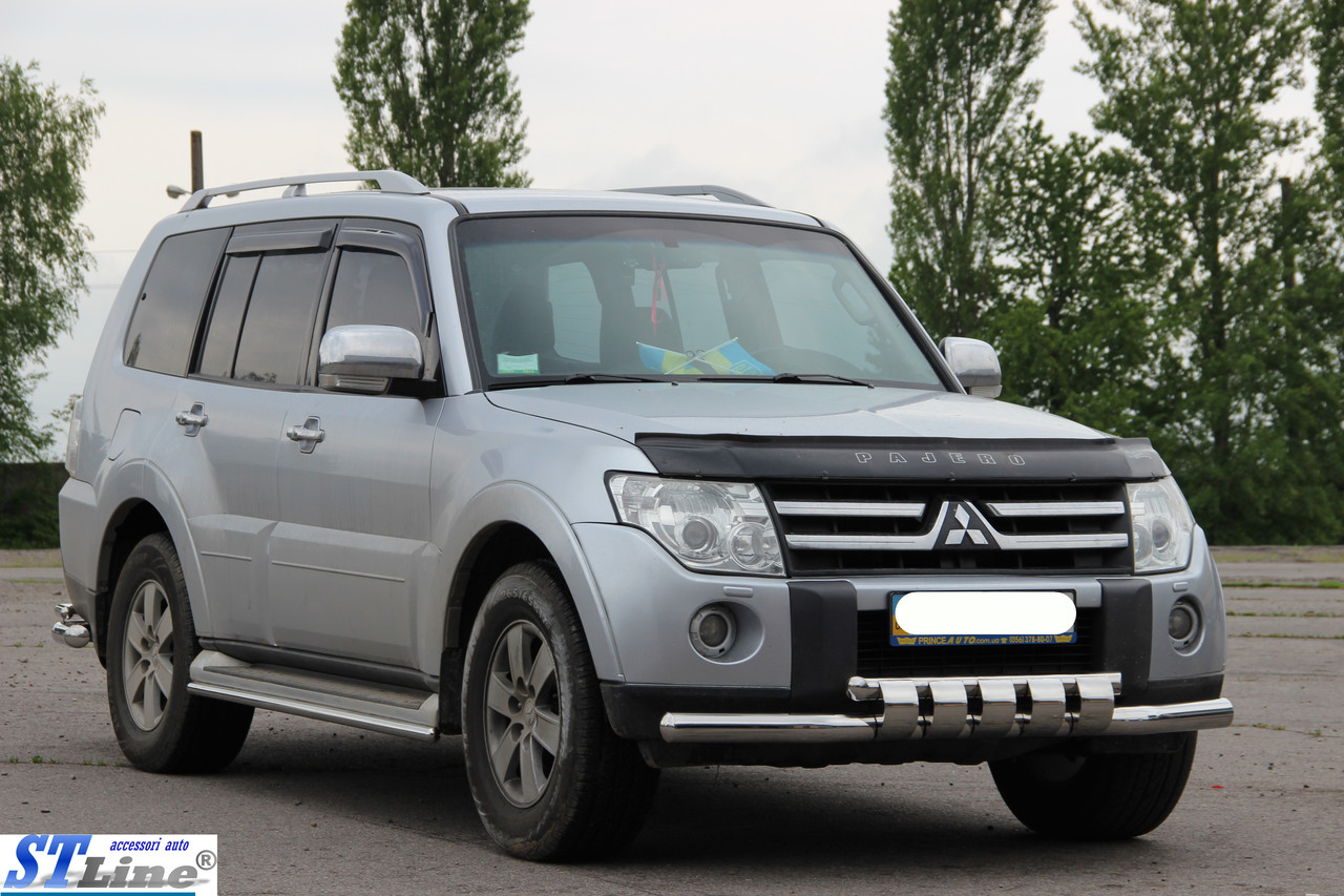 Кенгурятник Mitsubishi Pajero Wagon 4 (06+) Защита Переднего Бампера ...
