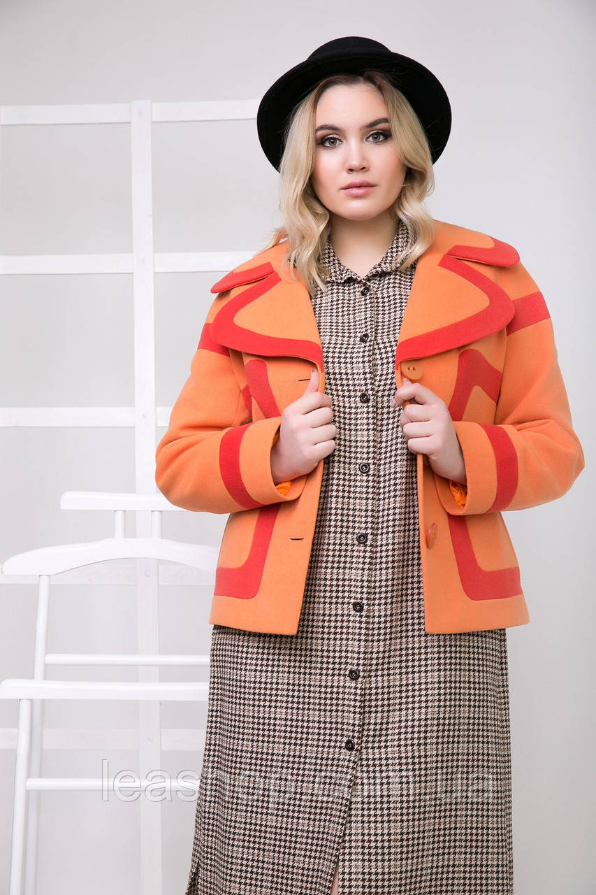 Пальто S-2168 Жовтогаряче, фото 1