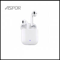 Оригинал наушники Bluetooth Aspor AirPods S4004 wireless charger кейс с беспроводной зарядкой