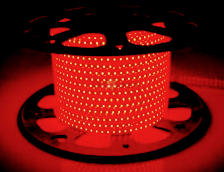 Світлодіодна стрічка 220v червона smd 2835-120 Red.