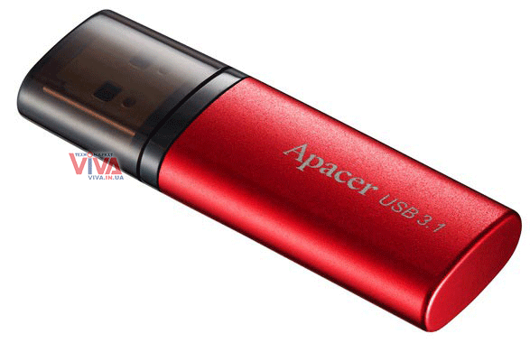 USB флешка Apacer AH25B 64GB USB 3.1 Red (AP64GAH25BR-1)
