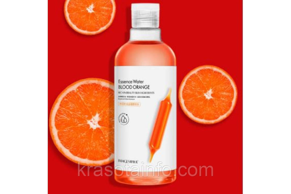 Тонік антивіковий з маслом апельсина IMAGES Essence Water Blood Orange, великий об'єм 500 мл