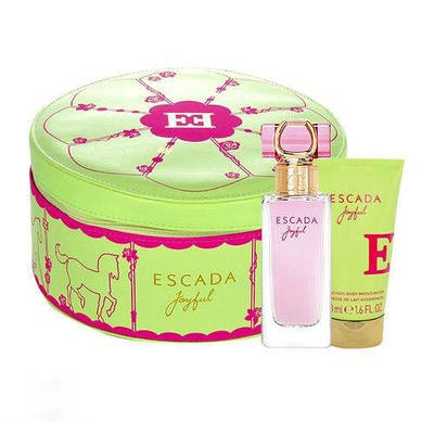 Подарунковий жіночий набір Escada Joyful парфумована вода 75ml + лосьйон 50ml, свіжий квітковий аромат