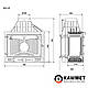 Камінна топка KAWMET W3 ліва бічна (16,7 kW) - фото 7 - id-p1111351591