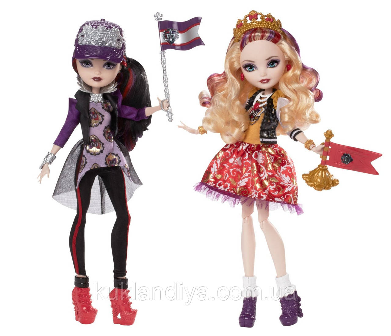 Набір Кукол Ever After High Епл Вайт і Рейвен Квін School Spirit Apple White and Raven Queen Doll