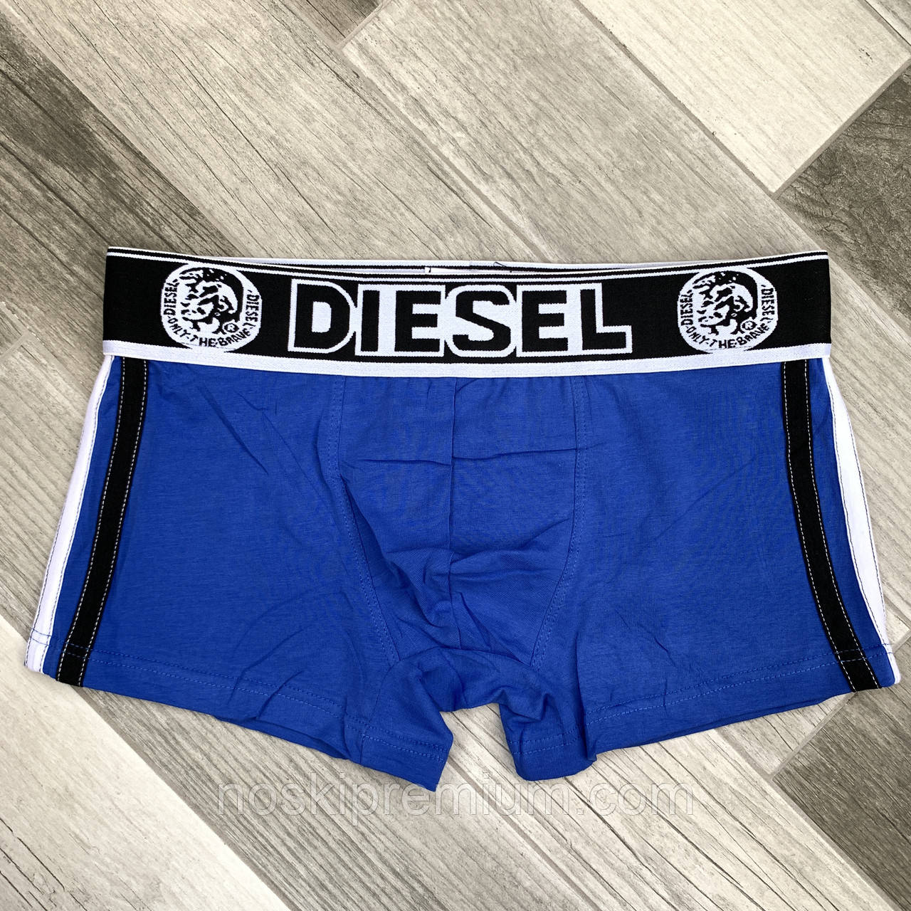 Трусы мужские боксеры хлопок Diesel, размер M (46-48), синие, 05833 - фото 1 - id-p1111340781