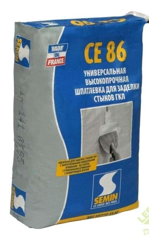 Шпаклівка тріщиностійка Semin CE-86 25 кг . (франція) Кращий аналог Уніфлот