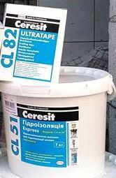 Акція (гідроізоля Ceresit CL 51/7kg + Лента Ceresit CL82 10 м пог)