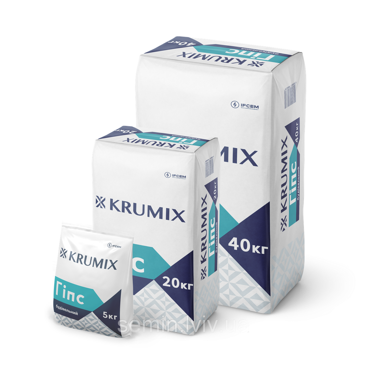Гіпс будівельний вяжучий Г-5 KRUMIX 40kg, фото 1