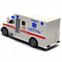 Машинка ігрова автопром «Швидка допомога» (світло, звук), масштаб 1:20 червоно-біла (7918ABC), фото 2