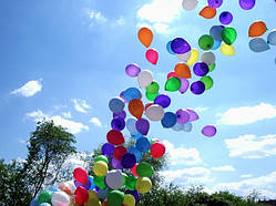 Кульки з гелієм для запуску в небо 25 см (Літають 10 годин)