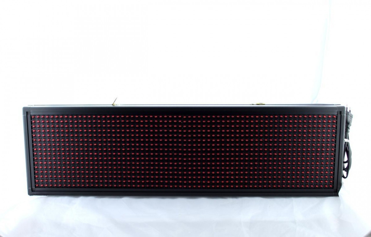Вуличний світлодіодний рядок, програмований, 200*23 RED (червоні LED діоди)