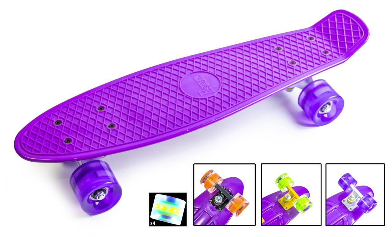 Penny Board Violet SD | Пенні борд фіолетовий світяться колеса Навантаження 80 кг (945855758), фото 1