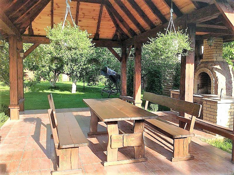 Деревянный стол 1100х800 мм под старину ручной работы для кафе, дачи от производителя. Wood Table 03 - фото 4 - id-p1111618630