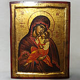 Грецька ікона на дереві Божа Матір, фото 7