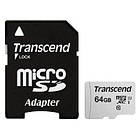 Картка пам'яті Transcend 64 GB microSDXC class 10 UHS-I U1 (TS64GUSD300S-A) (код 871612)