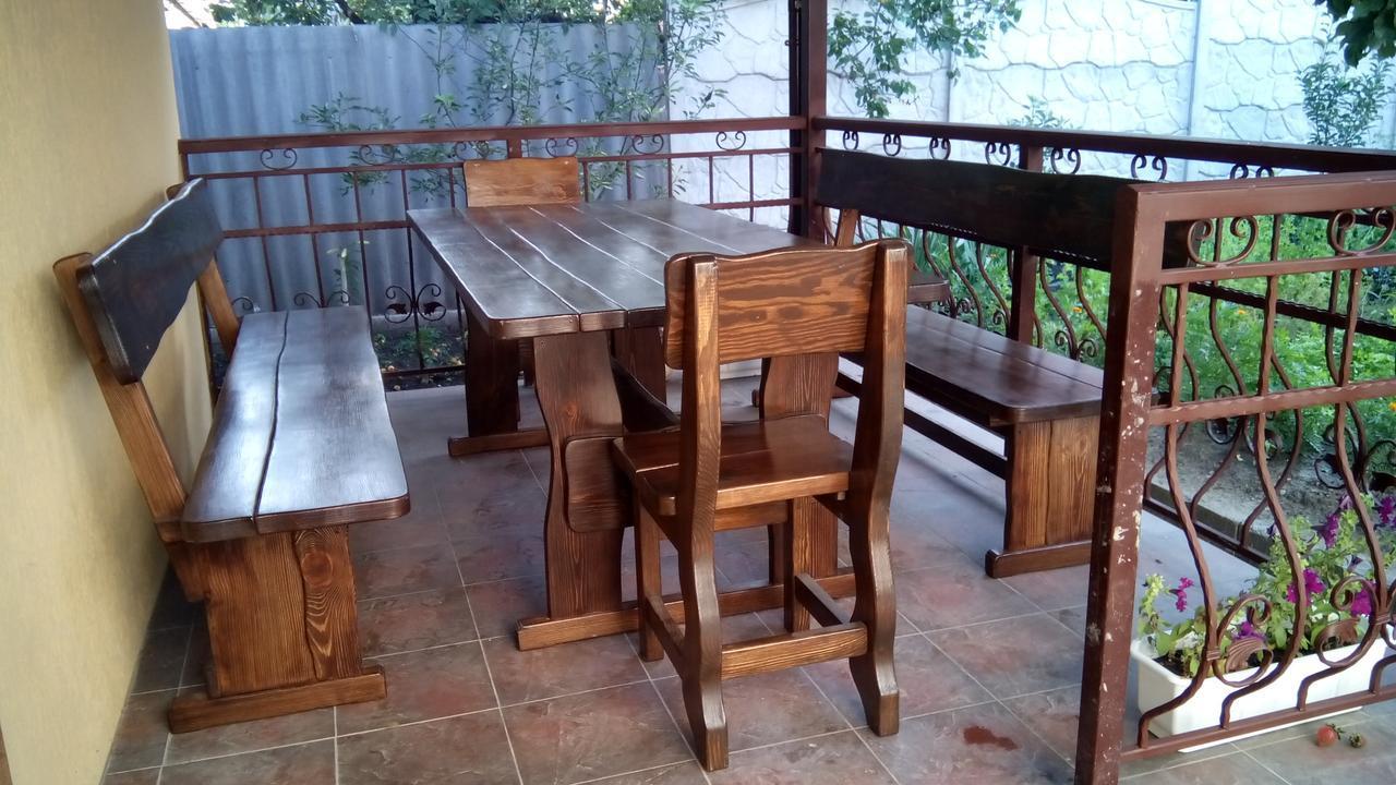 Деревянный стол 1500х800 мм под старину ручной работы для кафе, дачи от производителя. Wood Table 07 - фото 10 - id-p1111645773