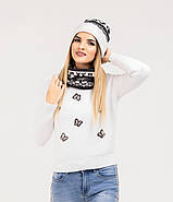 Шапка + баф Holly | Комплект зимовий | Шапка з помпоном, фото 3