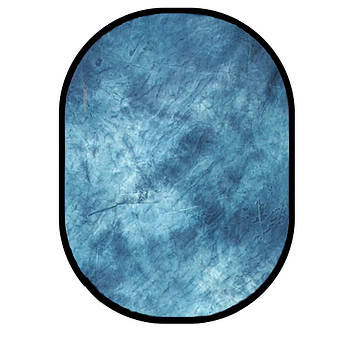 1.5*2 м Фон у пружинній рамці Visico BP-028 W-069 (сіро-синій у розводах) складаний