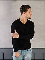 Чоловічий теплий светр з V-подібним вирізом