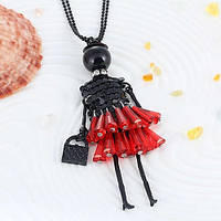 Кулон "Куколка" з червоною спідничкою