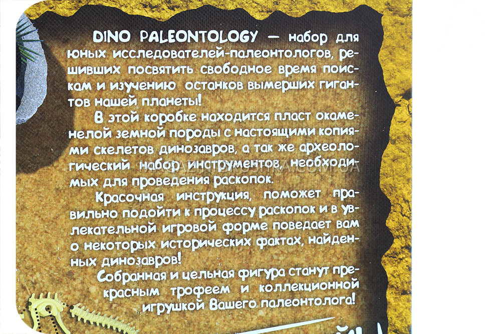 Раскопки скелетов динозавров Протоцераптос и Тираннозавр «Dino Paleontology» Danko Toys, 40*30*6 см (DP-01-03) - фото 2 - id-p426982661